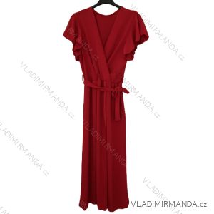 Šaty dlouhé letní krátký rukáv dámské (S/M ONE SIZE) ITALSKÁ MODA IMD23430/DU