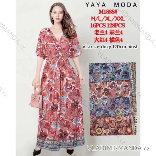 Women's long summer dress with straps (S / M ONE SIZE) ITALIAN FASHION IMWA221623