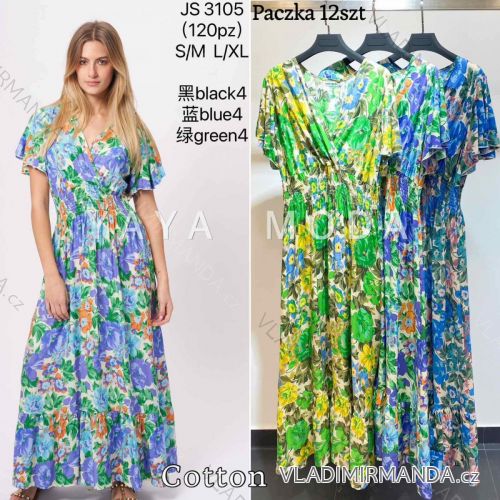 Langes Sommerkleid für Damen mit Trägern (S / M ONE SIZE) ITALIAN FASHION IMWA221623