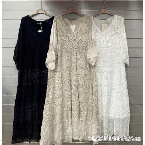 Women's Long Chiffon Short Sleeve Dress (S/M ONE SIZE) ITALIAN FASHION IMWGS231048