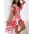 Women's Long Summer Carmen Dress (S/M ONE SIZE) ITALIAN FASHION IMWGB232380