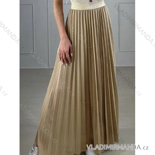 Sukně dlouhá skládaná dámská (S/M ONE SIZE) ITALSKÁ MÓDA IMPBB23S4044