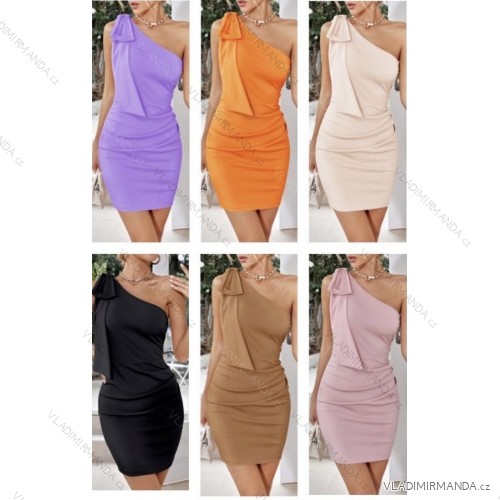 Women's Sleeveless Summer Dress (S / M ONE SIZE) ITALIAN FASHION IMWB22045 S/M Old-pink