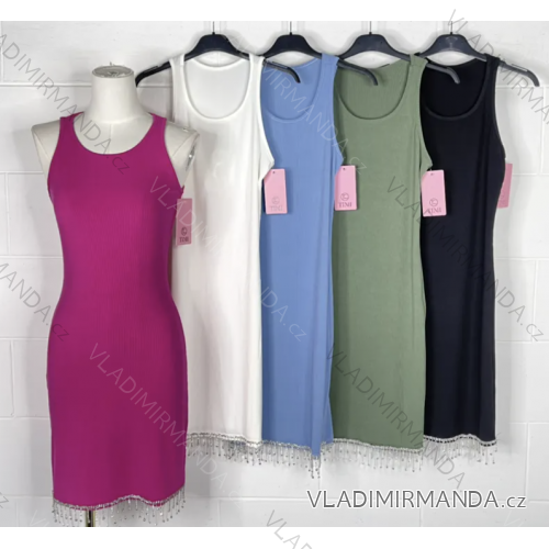 Women's Sleeveless Summer Dress (S/M ONE SIZE) ITALIAN FASHION IMPBB23C29490