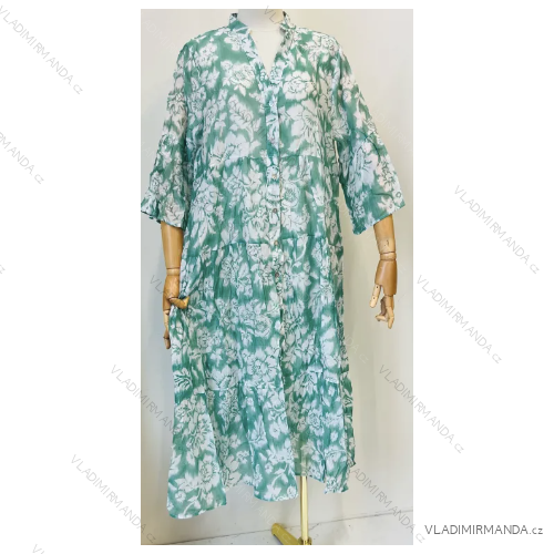 Women's Long Summer 3/4 Long Sleeve Dress (S/M ONE SIZE) ITALIAN FASHION IMPEM23G204-15