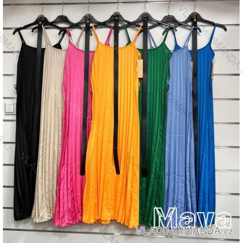 Women's Long Chiffon Short Sleeve Dress (S/M ONE SIZE) ITALIAN FASHION IMWGS231048