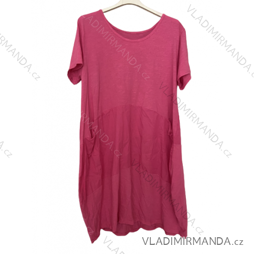 Women's short sleeve dress (uni L / XL) ITALIAN FASHION IM320003 2XL/3XL pink