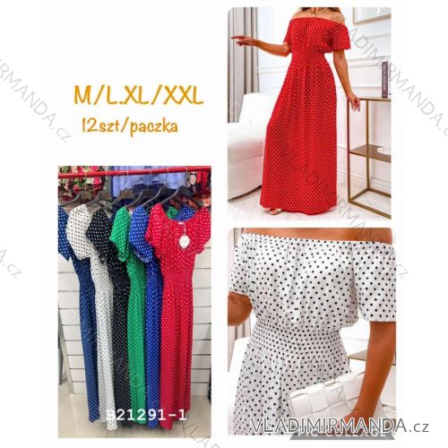 Women's long summer dress with straps (S / M ONE SIZE) ITALIAN FASHION IMWA221623