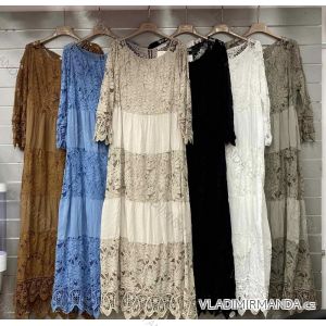 Women's Long Chiffon Short Sleeve Dress (S/M ONE SIZE) ITALIAN FASHION IMWGS231048