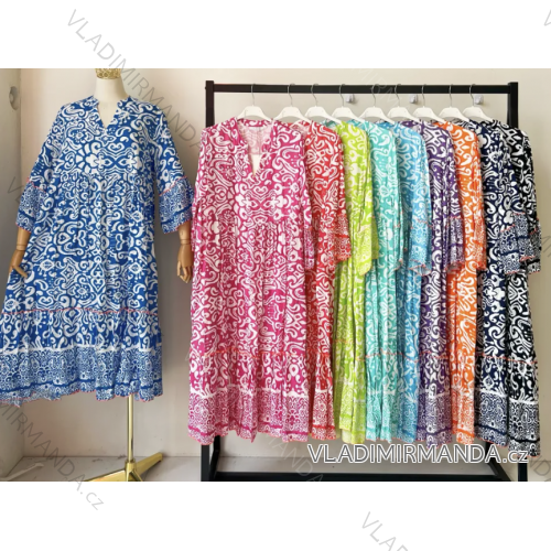 Übergroßes Sommerkleid für Damen 3/4 Langarm (S/M Einheitsgröße) ITALIAN FASHION IMPEM25C7058