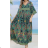 Women's Long Summer 3/4 Long Sleeve Dress (S/M ONE SIZE) INDIAN FASHION IMPEM2323950