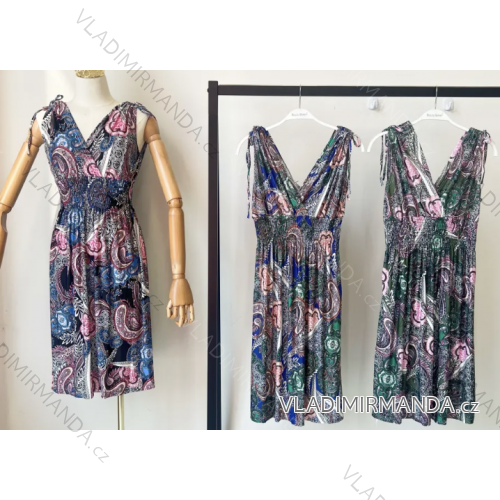 Women's Sleeveless Summer Dress (S/M ONE SIZE) INDIAN FASHION IMPEM23FW81-1