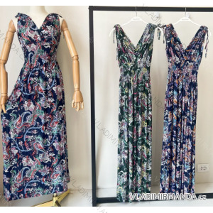 Women's Long Summer Sleeveless Dress (S/M ONE SIZE) INDIAN FASHION IMPEM23FW56-22