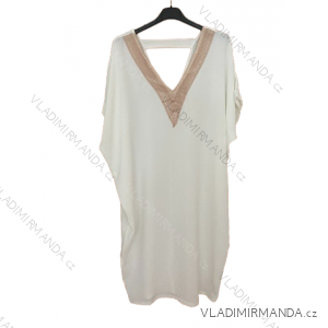 Šaty volnočasové krátký rukáv dámské nadrozměr (L/XL/2XL ONE SIZE) ITALSKá MóDA IM323NEVADA/DU