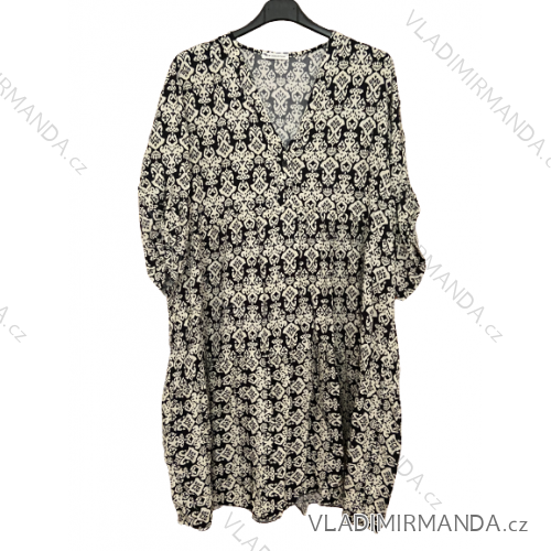 Šaty španělské letní krátký rukáv dámská (XL/2XL/3XL ONE SIZE) ITALSKÁ MÓDA IM423SPAIN