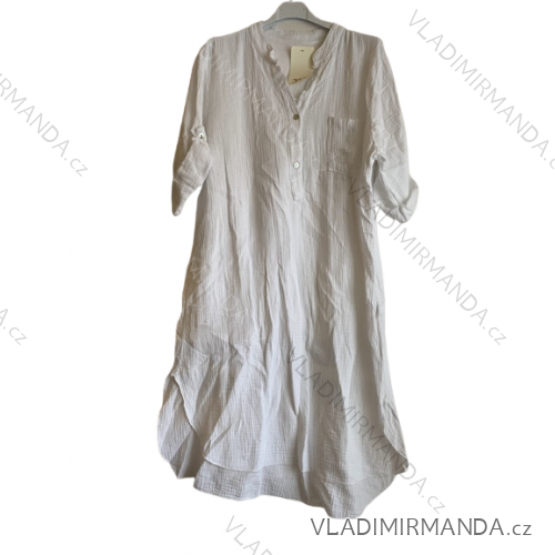 Dress - tunic long sleeve short sleeve (uni xl- 3xl) ITALIAN Fashion IMC22LENA XL/2XL white
