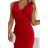 383-5 Lace midi dress with an envelope neckline - RED
