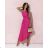 Women's Long Formal Elegant Sleeveless Satin Pleated Dress (S/M ONE SIZE) ITALIAN FASHION IMM23M5790