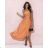 Women's Long Formal Elegant Sleeveless Satin Pleated Dress (S/M ONE SIZE) ITALIAN FASHION IMM23M5790