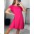 Women's Summer Elegant Short Sleeve Dress (S/M ONE SIZE) ITALIAN FASHION IMWB23138/DU light green