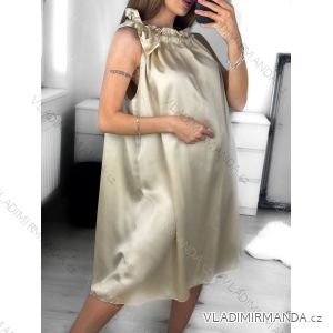 Women's Sleeveless Summer Satin Dress (S/M/L ONE SIZE) ITALIAN FASHION IMD23436