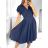 Elegantes Sommerkleid mit kurzen Ärmeln für Damen (Einheitsgröße S/M) ITALIAN FASHION IMWGB231614