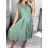 Elegantes Sommerkleid mit kurzen Ärmeln für Damen (Einheitsgröße S/M) ITALIAN FASHION IMWGB231614