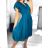 Elegantes Sommerkleid mit kurzen Ärmeln für Damen (Einheitsgröße S/M) ITALIAN FASHION IMWGB231614