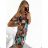 Women's Lace Cotton Short Sleeve Dress (S/M ONE SIZE) ITALIAN FASHION IMM23M7267 S/M Brown