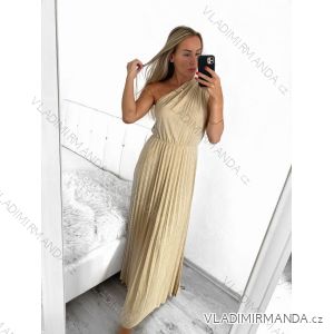 Šaty dlouhé elegantní bez rukávu dámské (S/M ONE SIZE) ITALSKÁ MÓDA IMM23HG5631