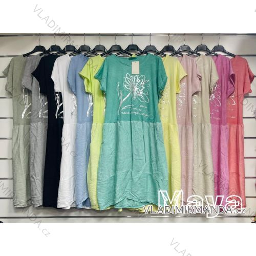Šaty letné krátky rukáv dámske (S/M ONE SIZE) TALIANSKA MÓDA IMWMY232524