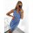 Šaty košilové dlouhý rukáv dámské (S/M ONE SIZE) ITALSKÁ MODA IMB229927 XL/2XL blue