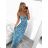 Sommerliches langes trägerloses Icecool-Kleid für Damen (M/L, XL/2XL) ITALIAN FASHION IMB23F901