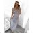 Šaty dlouhé letní bez rukávu dámské (M/L, XL/2XL) AINUOSI ITALSKÁ MODA IMB23F908
