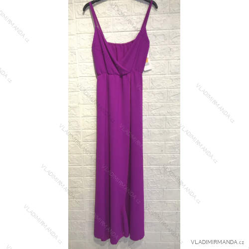 Šaty letní dlouhé elegantní na ramínka dámské (S/M ONE SIZE) ITALSKÁ MÓDA IMPGM2320812