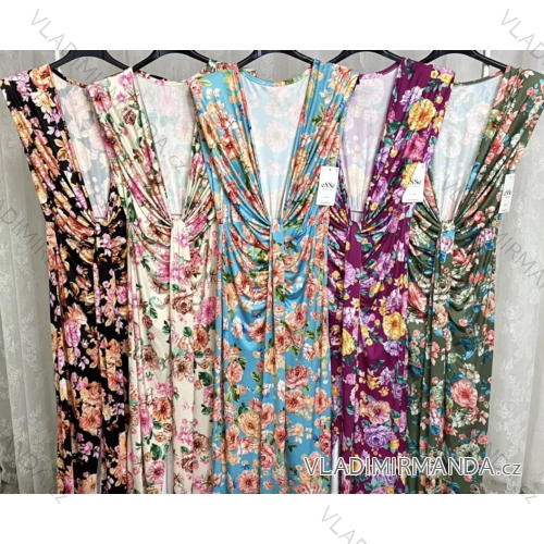 Women's Long Summer Sleeveless Dress (S/M ONE SIZE) ITALIAN FASHION IMPLP2392490013