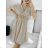 Women's Summer Dress with Belt Short Sleeve (S/M/L ONE SIZE) ITALIAN FASHION IM323065