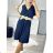 Women's Summer Dress with Belt Short Sleeve (S/M/L ONE SIZE) ITALIAN FASHION IM323065