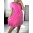 Šaty letní krátký rukáv dámské (S/M ONE SIZE) ITALSKÁ MÓDA IM322183 S/M Medium pink