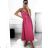 Women's Sleeveless Summer Dress (S / M ONE SIZE) ITALIAN FASHION IMWC222493 S/M light pink