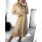 Buttoned Dress with Buttoned Ladies (uni s-m) ITALIAN FASHION IM2203948 S/M béžová