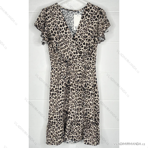 Šaty letné krátky rukáv dámske (S/M ONE SIZE) TALIANSKA MÓDA IMPBB23F10868B