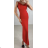 Langes, elegantes, trägerloses Sommerkleid für Damen (Einheitsgröße S/M) ITALIAN FASHION IMPBB24H6536