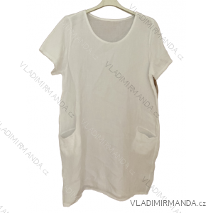 Šaty volnočasové oversize krátký rukáv dámské nadrozměr (XL/2XL/3XL ONE SIZE) ITALSKá MODA IM723MUSE