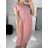 Ärmelloses Sommerkleid für Frauen (uni sm) ITALIAN FASHION IMD20550 S/M altrosa