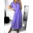 Šaty košilové dlouhý rukáv dámské (S/M ONE SIZE) ITALSKÁ MÓDA IMWGM23447 S/M Royal blue