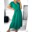 Šaty košilové dlouhý rukáv dámské (S/M ONE SIZE) ITALSKÁ MÓDA IMWGM23447 S/M Royal blue
