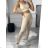 Souprava sportovní top a legíny dlouhé dámská (S/M ONE SIZE) ITALSKÁ MÓDA IMPLP23001/DU S/M béžová