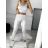 Souprava sportovní top a legíny dlouhé dámská (S/M ONE SIZE) ITALSKÁ MÓDA IMPLP23001/DU S/M béžová