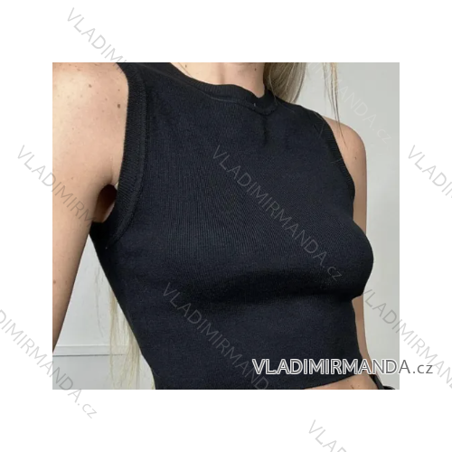 Women's Sleeveless Crop Top (S/M ONE SIZE) ITALIAN FASHION IMPBB23Z58234